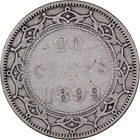 1899 20 Cent Newfoundland Canada Silver   Fine