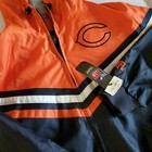 New Chicago Bears Mens Medium Full Zip Hooded Jacket Blue Orange Nwt