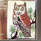 Vintage Malina Latch Hook A Rug Kit Hoot Owl Style  25 27 Sealed New Old Stock