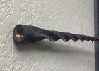 Antique Twisted Spiral Iron Lightning Rod 27 5 8  W  Female Connector