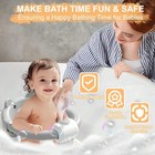 Grey Baby Bath Seat Non-slip Toddler Tub Chair Sit Up Support   4 Suction Cups
