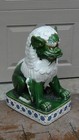 Pair Large Antique Chinese Foo - Doog  lions Glazed Majolica  Pottery Statue