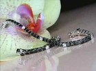 Men s Tennis Bracelet 14k White Gold Finish Lab Created 10ct Round Black Diamond