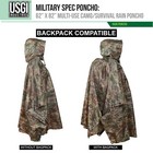 Usgi Industries Military Design Multi Use Rip Stop  ocp   Multicam  Rain Poncho 