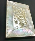 Exquisite Finely Carved Victorian Mother Of Pearl Visiting Card Case C 1860