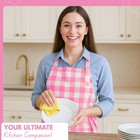 2 Pcs Kitchen Apron 100  Cotton Adjustable Durable Pockets Cooking Baking