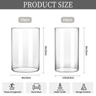 20pcs Flower Vases For Centerpieces  6 Inch Glass Cylinder Vase Clear Vases C   