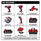 Milwaukee M18 5-tool Combo Kit Cordless W 2 Batteries  Charger  Bag