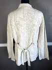 J Jill Women s Blazer Jacket Size S Beige Linen Blend Button Down
