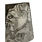Christmas Angel Metal And Wood Printing Press Letterpress Ad Block Plate Antique