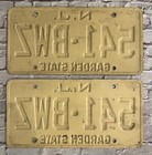 1970s New Jersey License Plate Matched Pair   Set 541-bwz