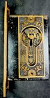 Stunning Victorian Bronze Double Pocket Door Eastlake Aesthetic Sliding Door Set