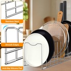 Flsepamb Lid Organizer Pot Lid Organizer 10-tier Pot Lid Rack Holder Suitable   