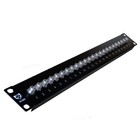 24 Port 1 Ghz Coax Patch Panel Catv F Connector 19  Rackmount Free Shipping
