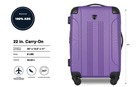 Travelers Club Chicago Hardside Expandable Spinner 22  Carry-on  Purple 
