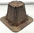 Antique Tin Pyramid Stovetop Toaster 4 Slice Primitive Farmhouse Sliced Bread