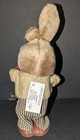 Russ Vintage Wind-up Bunny Toy With Striped Pants And Red Hands