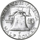 1961  p  Franklin Half Dollar 90  Silver Bu