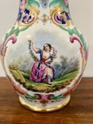 Antique 19th Century Paris Porcelain Hand Painted Portrait Vase Gilt Floral