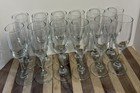 Set Of 12 Vintage Clear Champagne Flutes Or Sherbert Glasses 1970 Maker Unknown