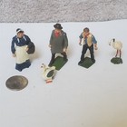 4 Vintage Britains Lead Toy Figures Wheelbarrow Man Goose Farmers Wife