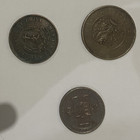 3 Vintage R  O  China Coins