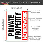 4 Pack Large No Trespassing Signs Private Property  8x12 Inch Rust Free Aluminum