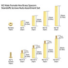 330 Pcs Brass M2 Hex Spacer Standoffs Screws Nuts Pcb Circuit Board Kit