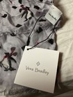 Vera Bradley Playful Penguins Gray Soft Fringe Scarf  New