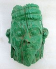 Antique Old Rare Hand Carved Wood Primitive Tribal Man Head Bust Figure Statue