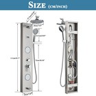Brushed Shower Panel Tower Massage System Rainfall Jets Faucet Stainless Steel