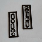 1 12 Scale Miniature Mid Century Modern Wall Art Set Of 2 Wood Plaques Dollhouse