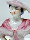 Antique Porcelain Half Doll Pin Cushion   Germany 1920   s   Beautiful 6 75   