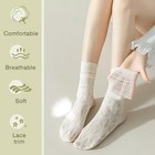  Ruffle Crew Socks Women  Frilly Socks  Girly Scalloped One Size Ruffle Lace