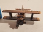 Vintage Antique Style Bi-plane Airplane Diecast Copper Metal Pencil Sharpener
