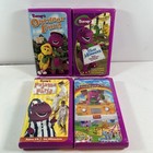 Vintage Barney Vhs Tape Lot Of 4 Outdoor Fun Best Manners Pajama Party Adven Bus