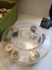 Vintage Wilson Wil-hold Green Sewing Box W  46 Thread Spools   Rotating   