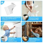 Ailuoqi Baby Proofing Magnetic Cabinet Locks  4 Pack  4   1 Key  White 