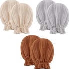 3-pack Newborn Mittens In Elegant Colors - Soft  Breathable Cotton For Infants