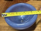 Hand Blown Glass Bowl  Blue Double-walled Candy Dish