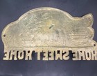 Vintage Brass Cat Key Holder Hook  home Sweet Home  Organization Decor
