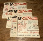 Lot Of 3 Vintage 1950s Post Cereal Punch Out Christmas Decorations