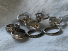 925 Sterling Silver Pinky Toe Child Ring Lot Turtle Southwest Dolphin Signet Vtg