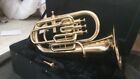 Euphonium Horn 4 Valve Golden Polish  Of Pure Brass    Cushion Case   Free  Ship