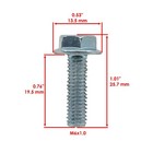 Caltric 7518529 And 7556065 Skid Plate Screw Bolt W  Washer For Polaris 12 Set