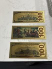 Avengers Marvel Superheroes Set Of  100 Dollars 24k Gold Bills Notes Deadpool