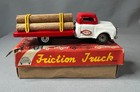 1960 s Vintage Hoku Toy Japan Timber Logging Lorry Truck Tin Friction Model Box