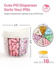Amoos Cute Pill Dispenser With Anti-mix Design  7-slot  Bpa-free  White