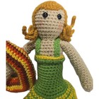 Vintage Hand Made Crochet Knitted Doll W  Swimming Ring  15  Inch Doll 