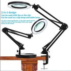 Magnifier Led Lamp 10xmagnifying Glass Desk Table Reading Light With Clamp Stand